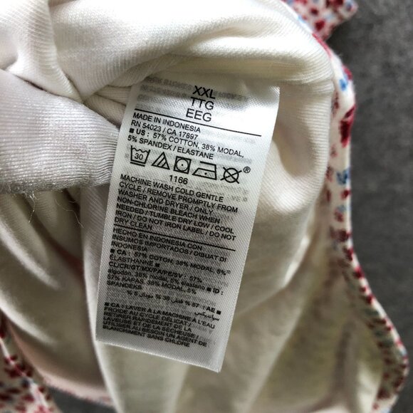 NWT Old Navy Cami Bodysuit Womens XXL Americana Floral Red Blue Square Neck - Picture 10 of 10